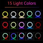 14 Inch MJ36 RGB Soft Ring Light Circle Photography Lighting 16 Colour Led RGB Ring Light with Phone Tripod Stand