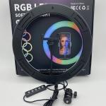14 Inch MJ36 RGB Soft Ring Light Circle Photography Lighting 16 Colour Led RGB Ring Light with Phone Tripod Stand