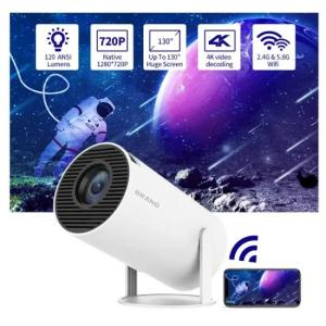 Popular Projector Hy300 2.4G+5g Ultra Fast Wireless Connection 120 ANSI Lumens 4K HD Android 11 Home Projector